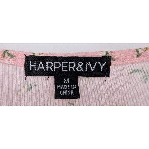 Pink Floral Coquette Dainty Scoop Neck Cropped Pointelle Ribbed‎ Prairie Y2K Top - Picture 6 of 9